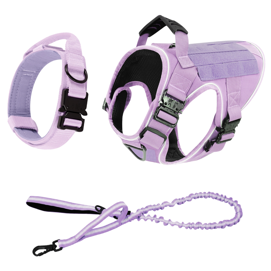 Tactical No-Pull Dog Harness (4 Metal Buckles)