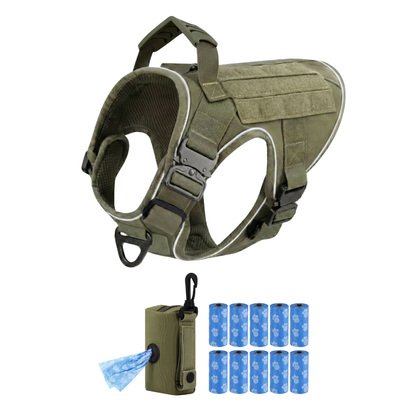 Tactical No-Pull Dog Harness (4 Metal Buckles)