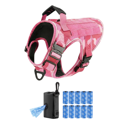 Tactical No-Pull Dog Harness (4 Metal Buckles)