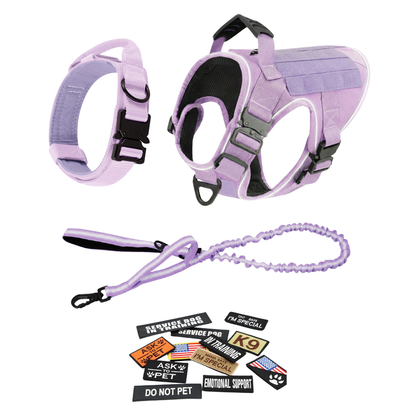 Tactical No-Pull Dog Harness (4 Metal Buckles)