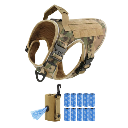 Tactical No-Pull Dog Harness (4 Metal Buckles)