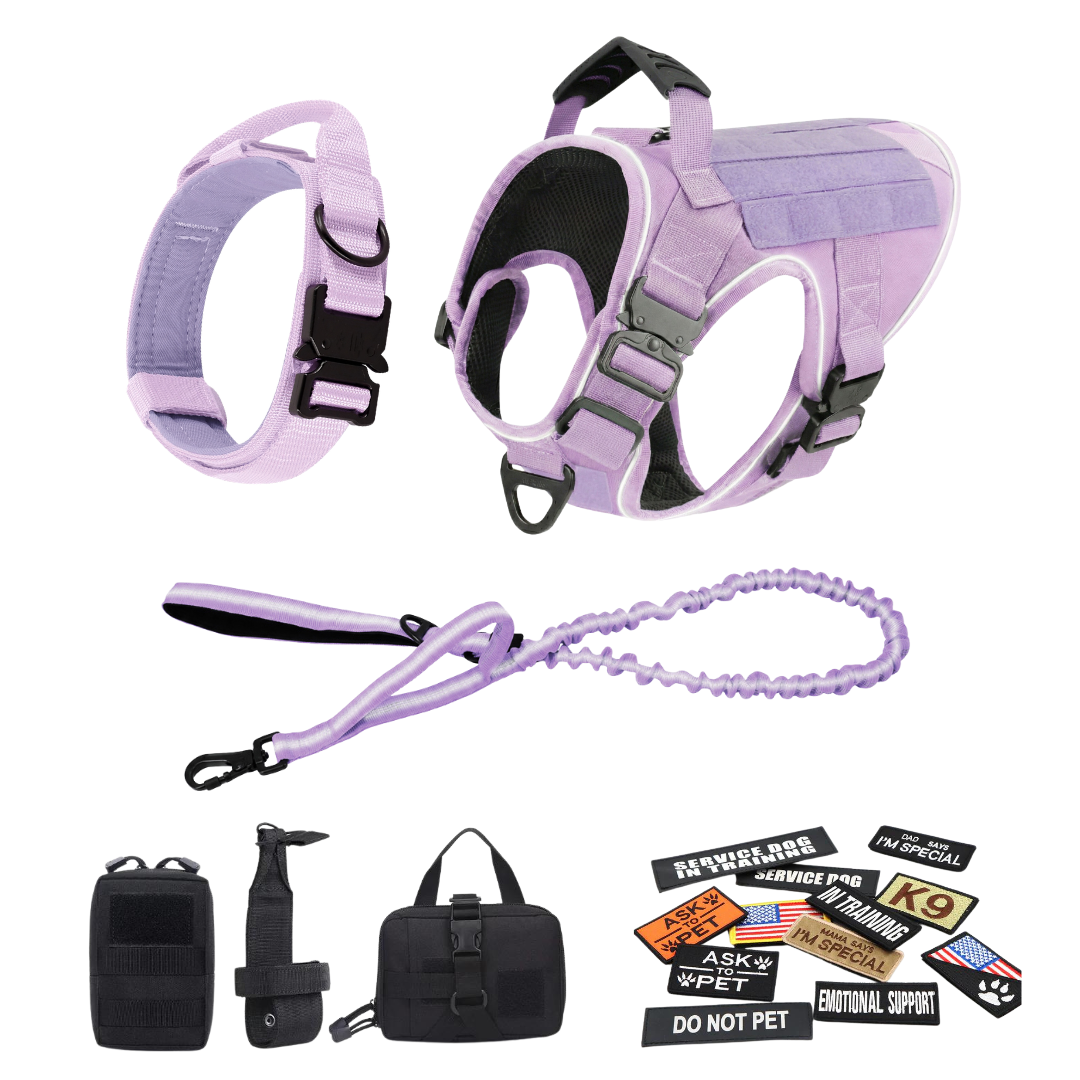 Tactical No-Pull Dog Harness (4 Metal Buckles)