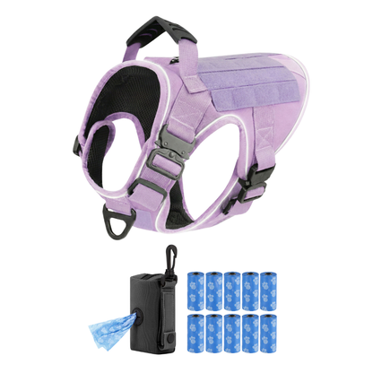 Tactical No-Pull Dog Harness (4 Metal Buckles)