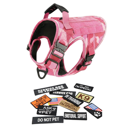 Tactical No-Pull Dog Harness (4 Metal Buckles)