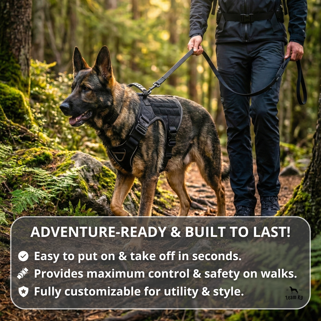 Tactical No-Pull Dog Harness (4 Metal Buckles)
