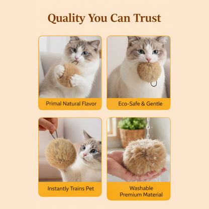 Rabbit Fur Ball Cat Toy