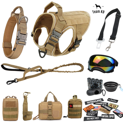 Tactical No-Pull Dog Harness (4 Metal Buckles)