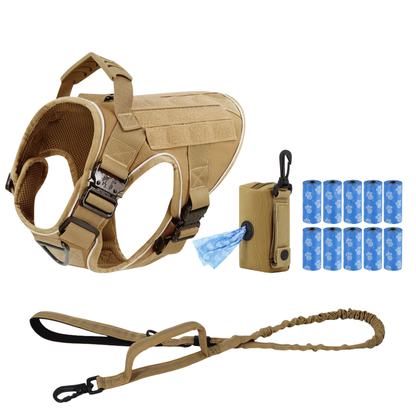 Tactical No-Pull Dog Harness (4 Metal Buckles)