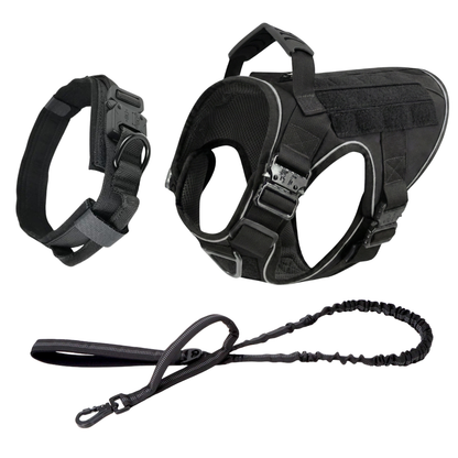 Tactical No-Pull Dog Harness (4 Metal Buckles)