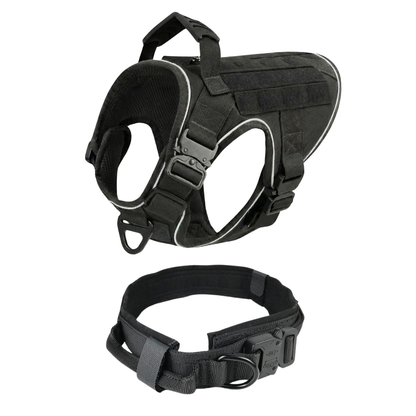 Tactical No-Pull Dog Harness (4 Metal Buckles)