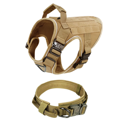 Tactical No-Pull Dog Harness (4 Metal Buckles)