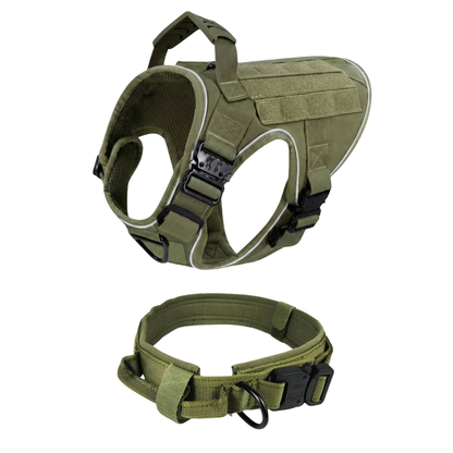 Tactical No-Pull Dog Harness (4 Metal Buckles)