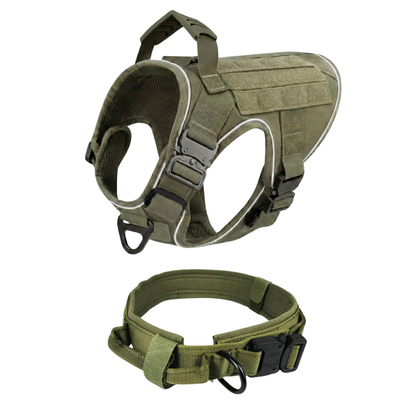 Tactical No-Pull Dog Harness (4 Metal Buckles)