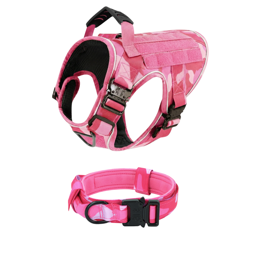 Tactical No-Pull Dog Harness (4 Metal Buckles)