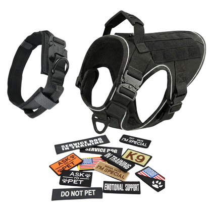 Tactical No-Pull Dog Harness (4 Metal Buckles)