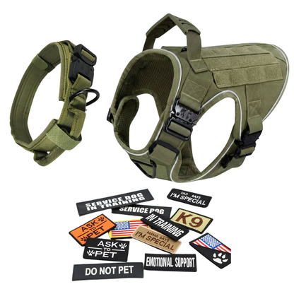 Tactical No-Pull Dog Harness (4 Metal Buckles)