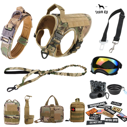 Tactical No-Pull Dog Harness (4 Metal Buckles)