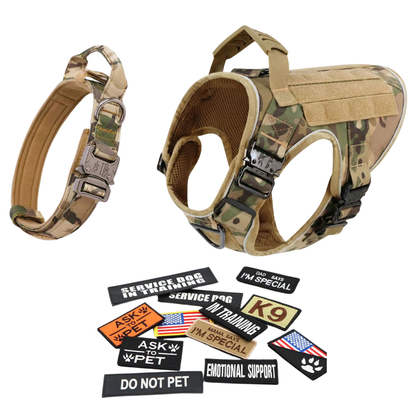 Tactical No-Pull Dog Harness (4 Metal Buckles)