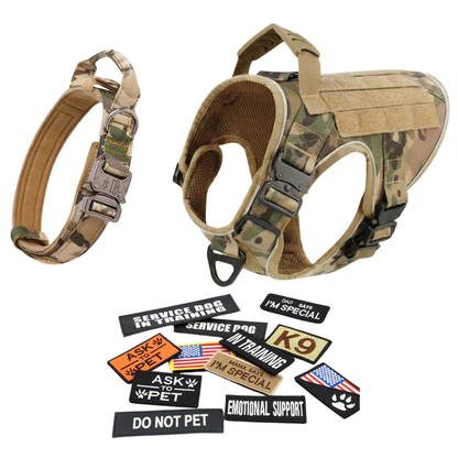 Tactical No-Pull Dog Harness (4 Metal Buckles)