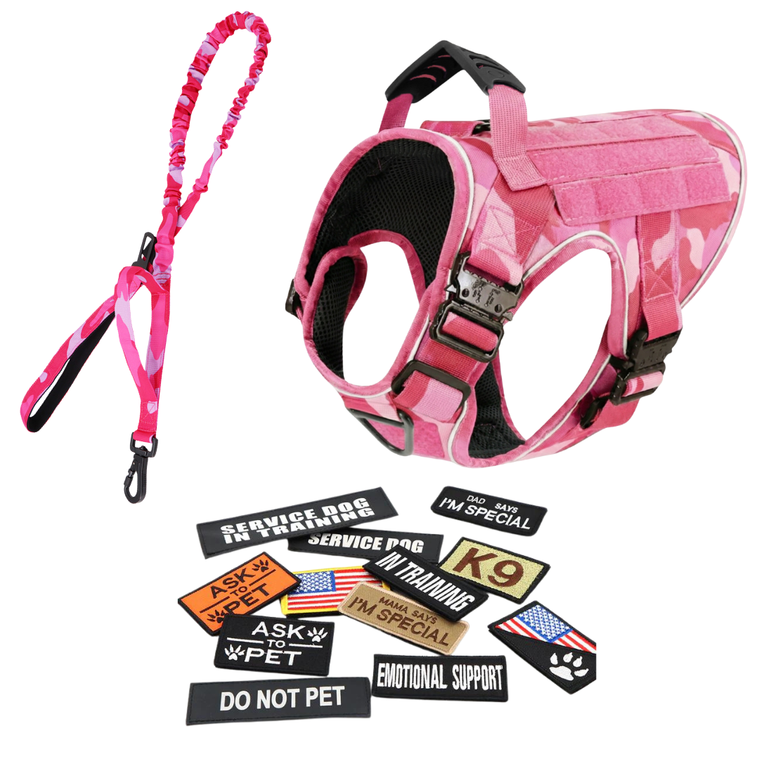 Tactical No-Pull Dog Harness (4 Metal Buckles)