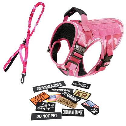 Tactical No-Pull Dog Harness (4 Metal Buckles)