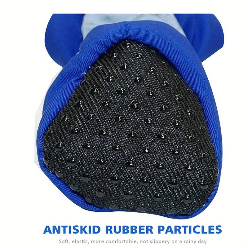 4pcs Waterproof Non-slip Plush Winter Dog Shoes