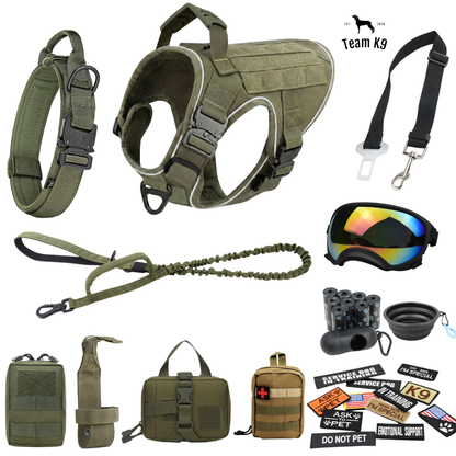 Tactical No-Pull Dog Harness (4 Metal Buckles)