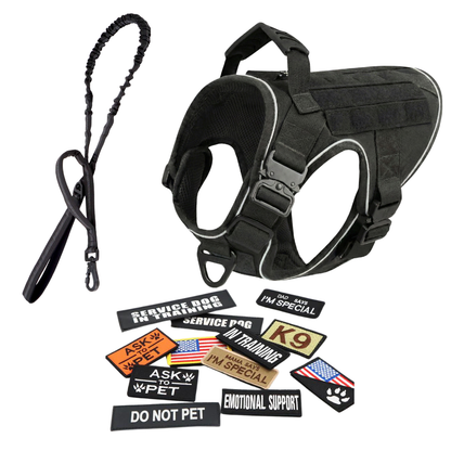 Tactical No-Pull Dog Harness (4 Metal Buckles)