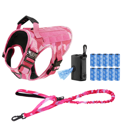 Tactical No-Pull Dog Harness (4 Metal Buckles)