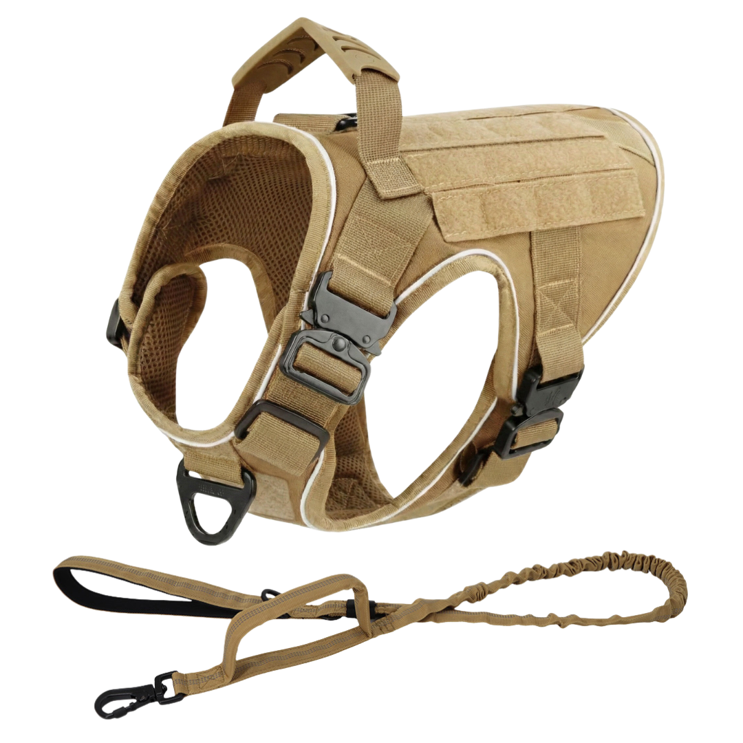 Tactical No-Pull Dog Harness (4 Metal Buckles)