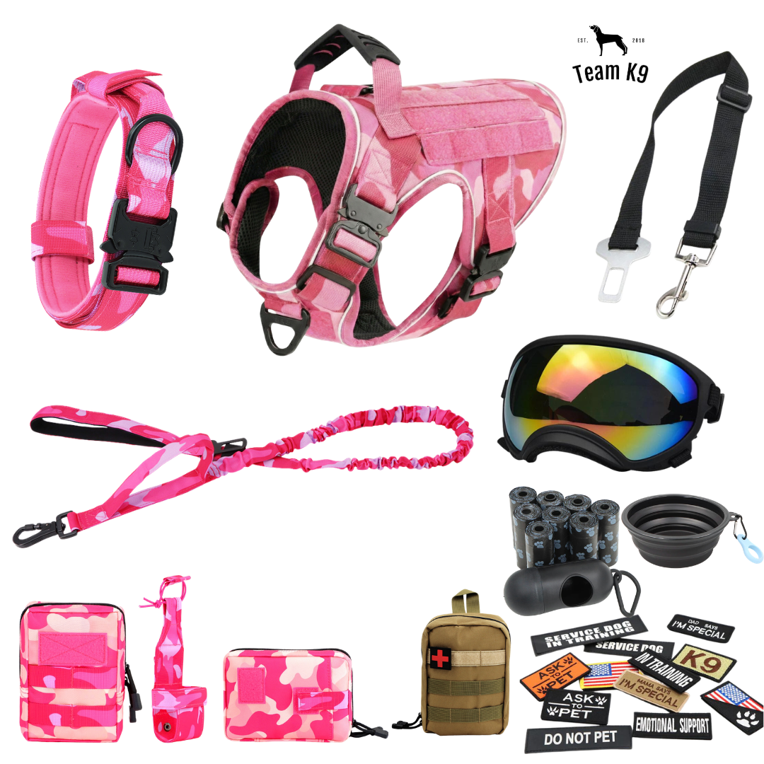 Tactical No-Pull Dog Harness (4 Metal Buckles)