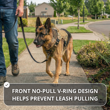 Tactical No-Pull Dog Harness (4 Metal Buckles)