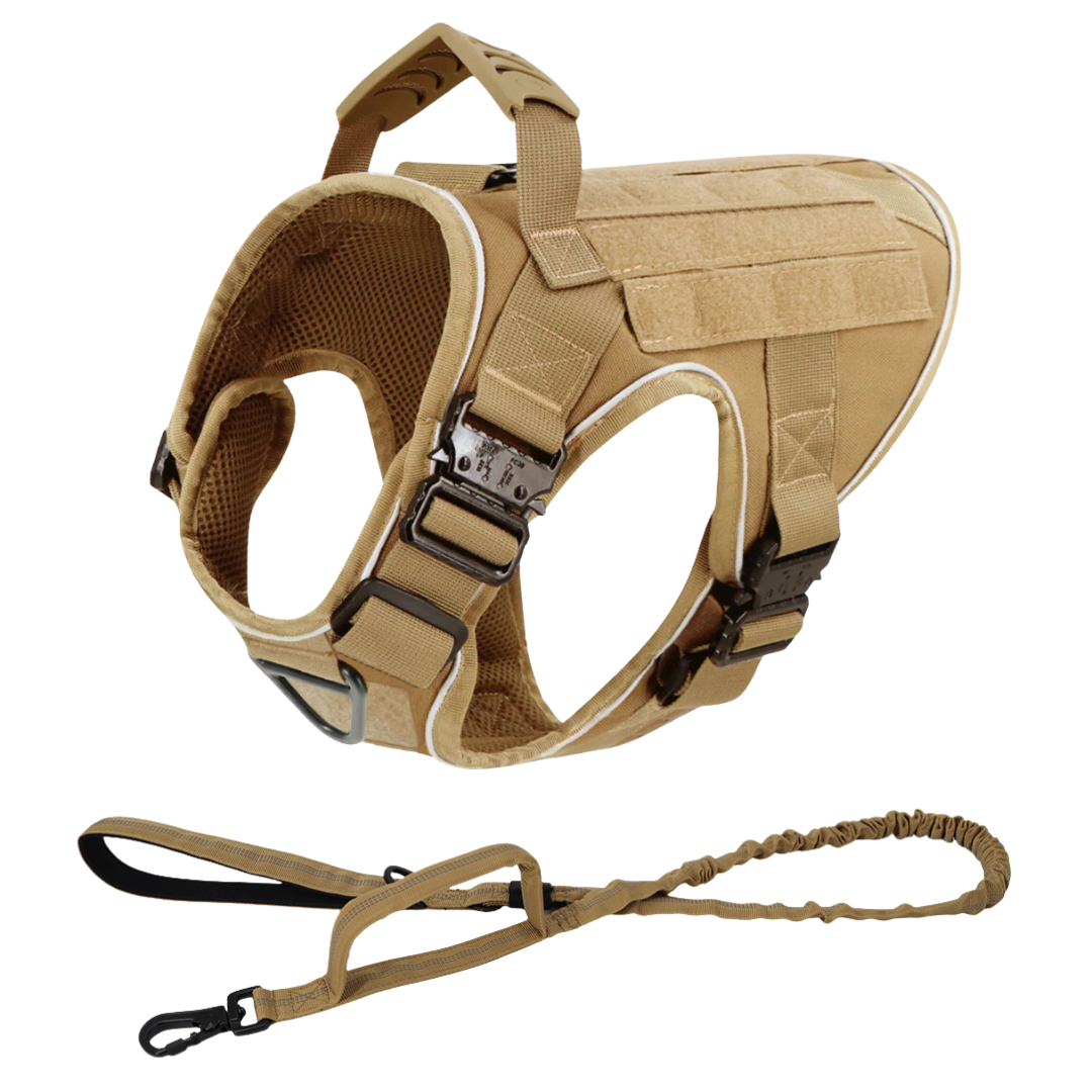 Tactical No-Pull Dog Harness (4 Metal Buckles)