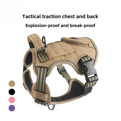 Dog Leash Vest Style Dog Harness Tactical Dog Harness Multifunctional tactical chest backpack