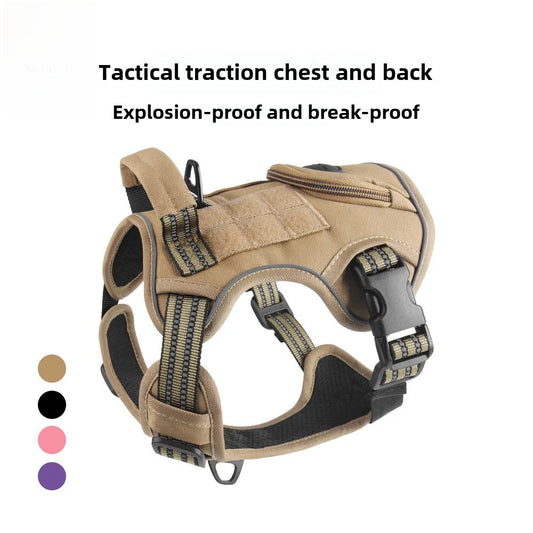 Dog Leash Vest Style Dog Harness Tactical Dog Harness Multifunctional tactical chest backpack