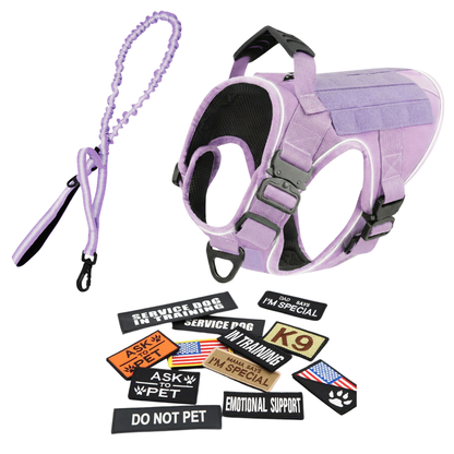Tactical No-Pull Dog Harness (4 Metal Buckles)