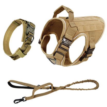 Tactical No-Pull Dog Harness (4 Metal Buckles)