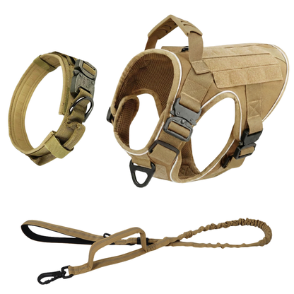 Tactical No-Pull Dog Harness (4 Metal Buckles)