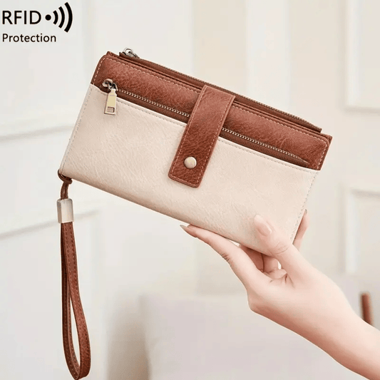 🔥Last Day 49% OFF-Long wallet, stylish clutch, elegant solid color RFID blocking wallet