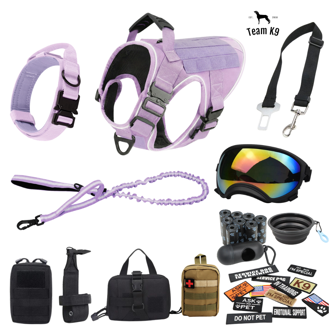 Tactical No-Pull Dog Harness (4 Metal Buckles)