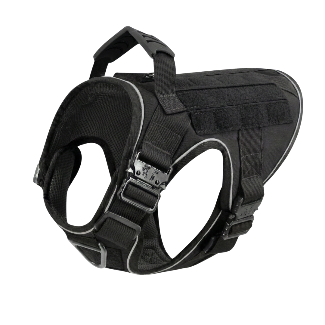 Tactical No-Pull Dog Harness (4 Metal Buckles)