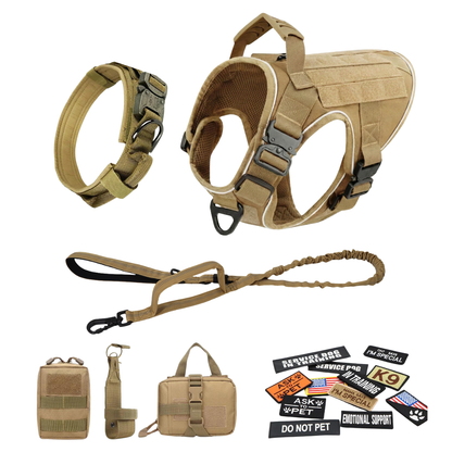 Tactical No-Pull Dog Harness (4 Metal Buckles)