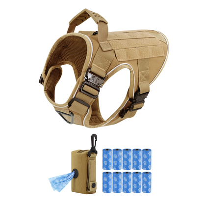 Tactical No-Pull Dog Harness (4 Metal Buckles)
