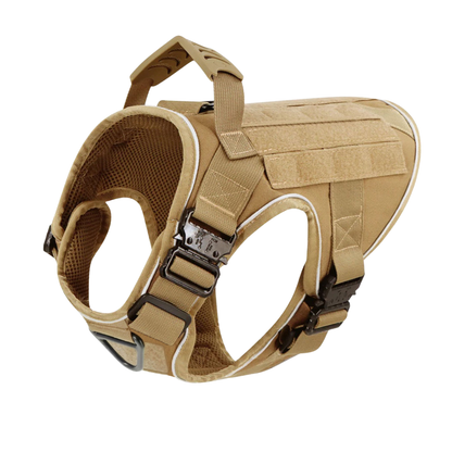 Tactical No-Pull Dog Harness (4 Metal Buckles)