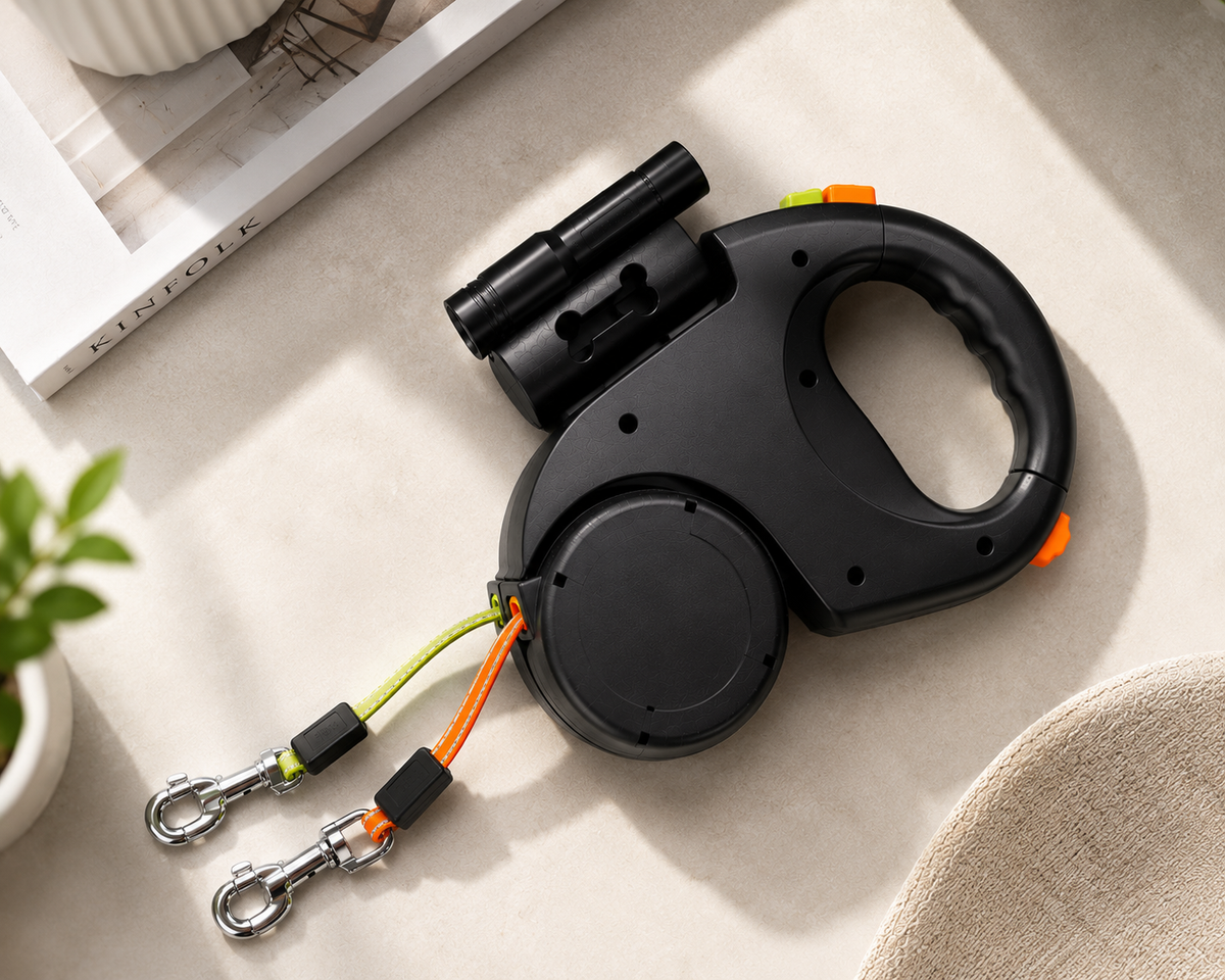 Automatic Retractable Dual Dog Leash