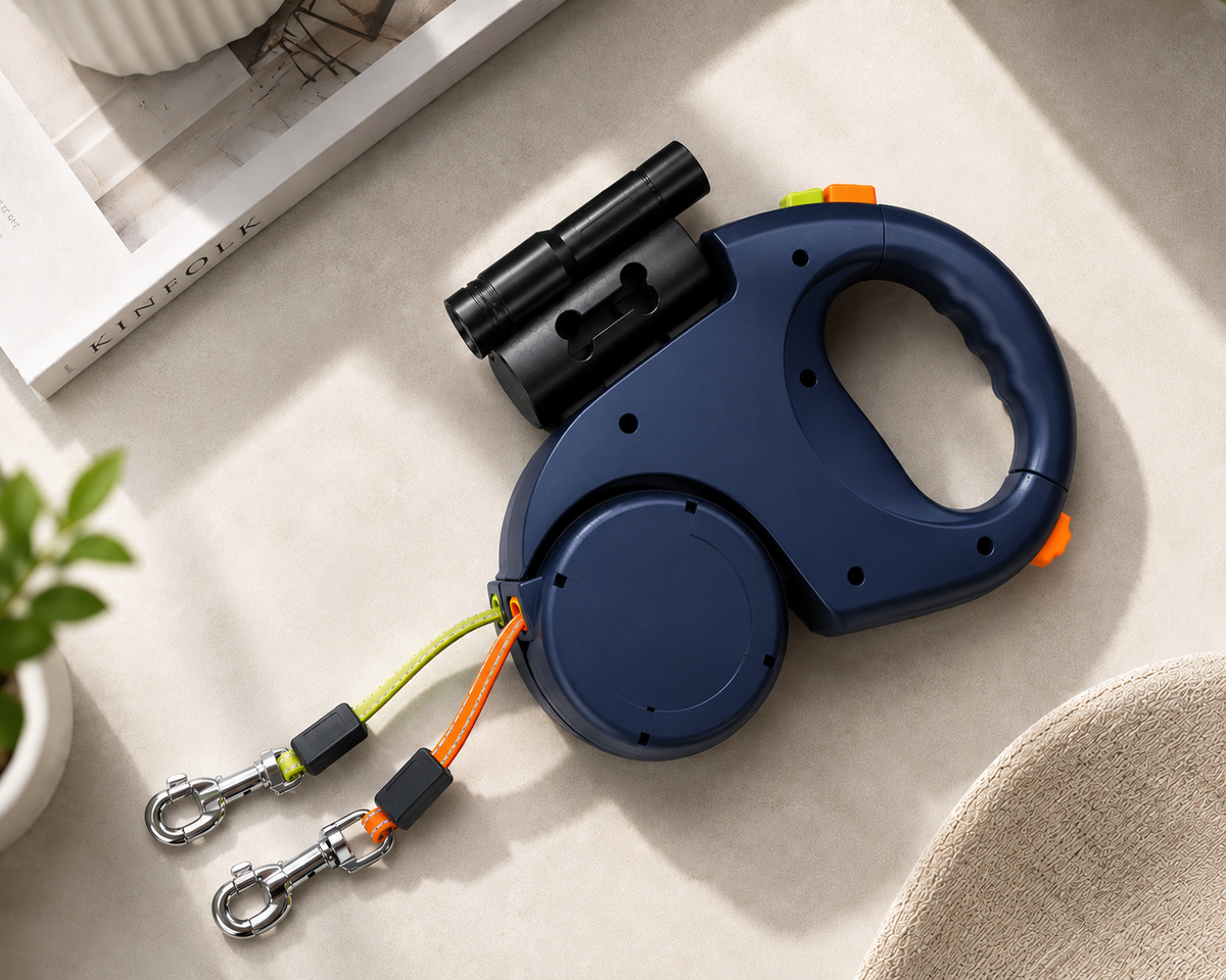 Automatic Retractable Dual Dog Leash