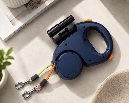 Automatic Retractable Dual Dog Leash