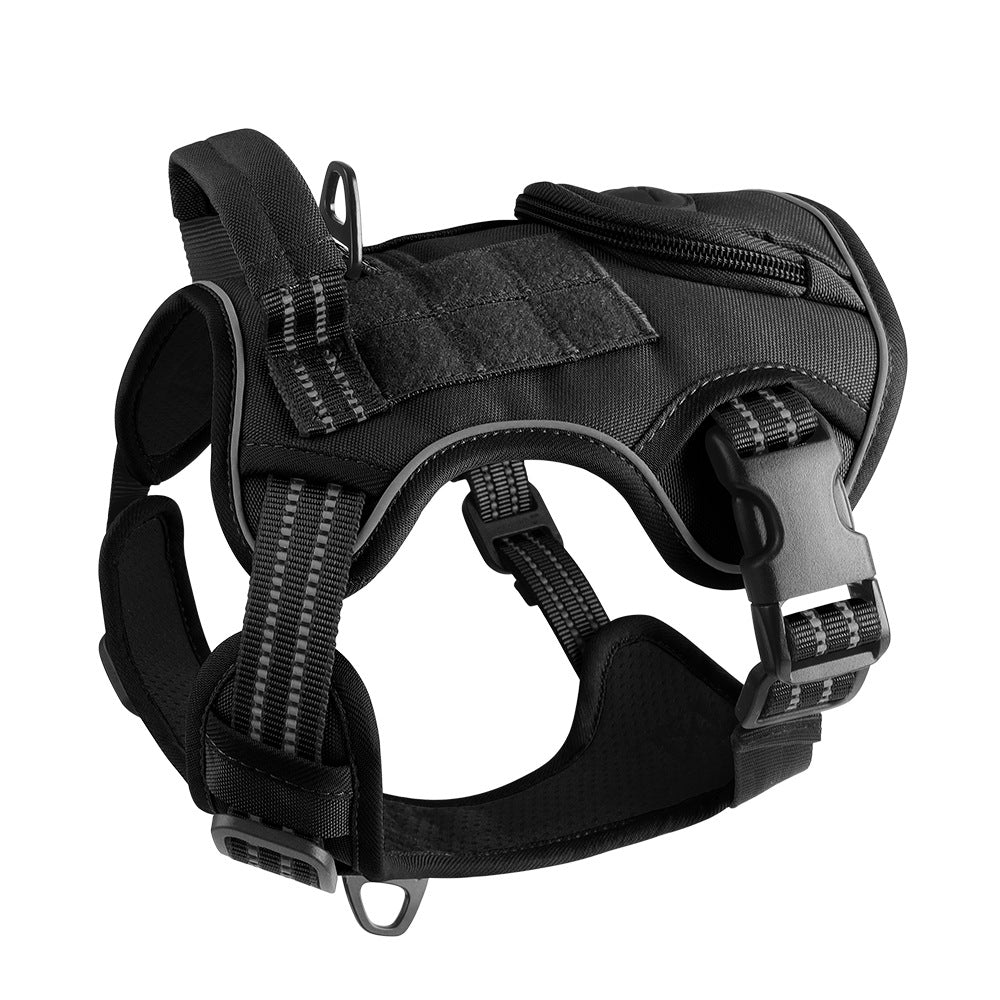 Dog Leash Vest Style Dog Harness Tactical Dog Harness Multifunctional tactical chest backpack