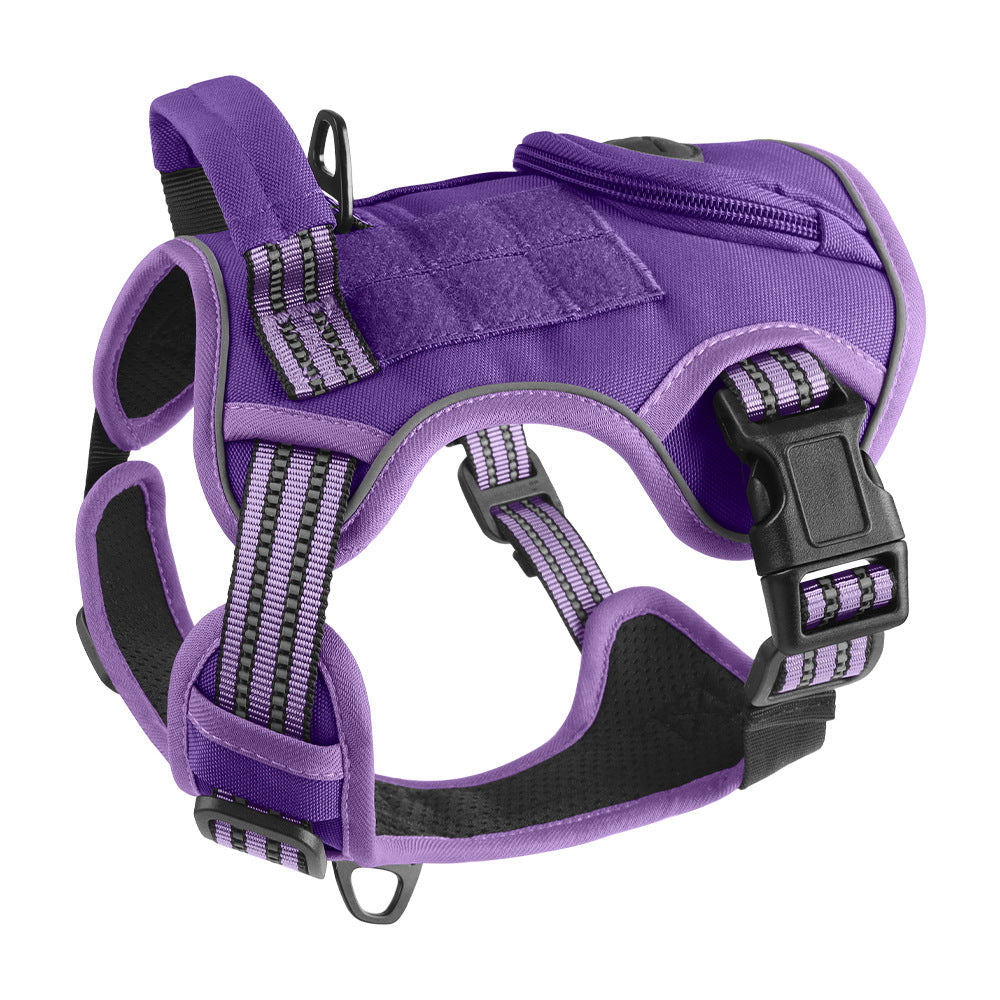 Dog Leash Vest Style Dog Harness Tactical Dog Harness Multifunctional tactical chest backpack