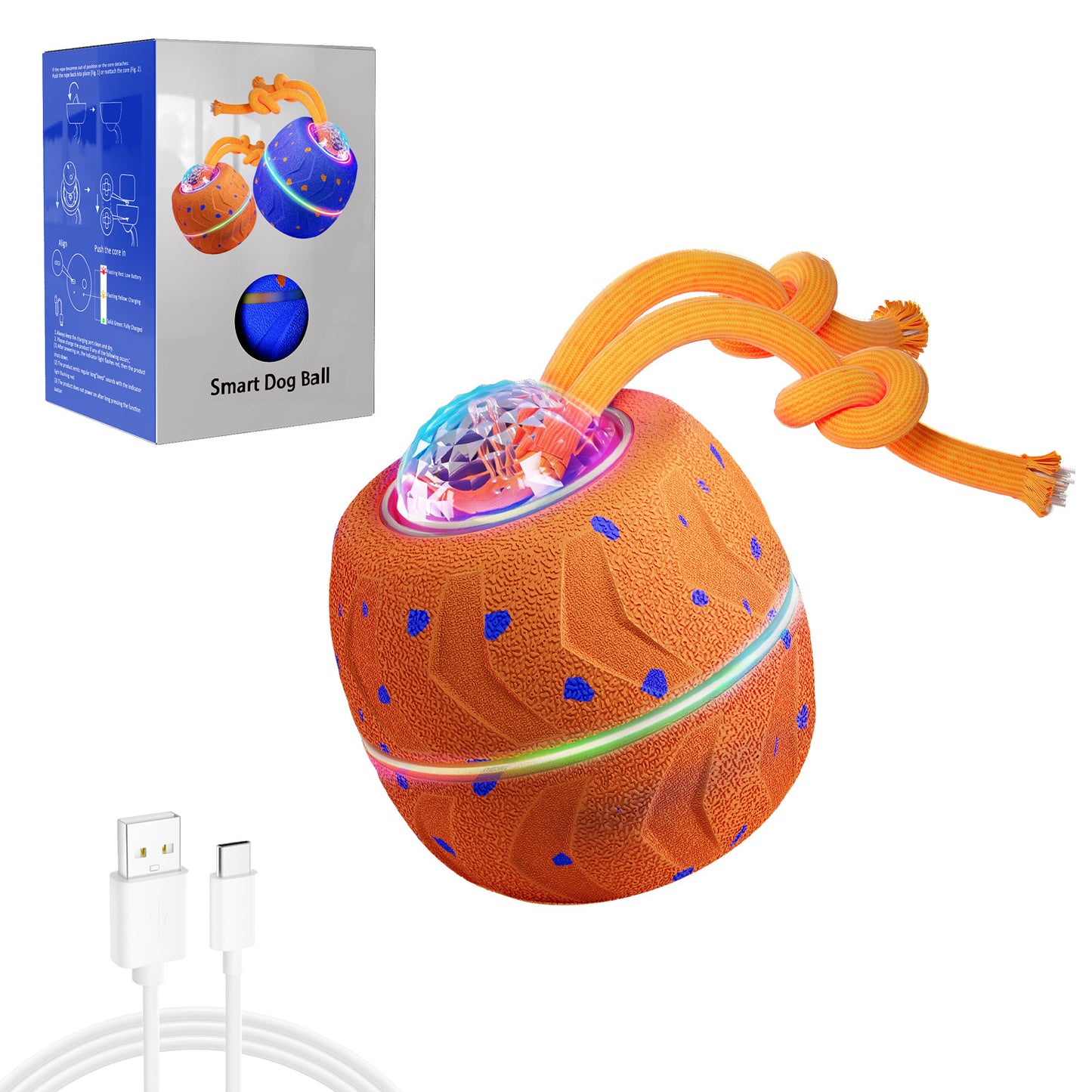 🔥 🔥 Wicked Ball Rolly Automatic Rotating Dog Toy